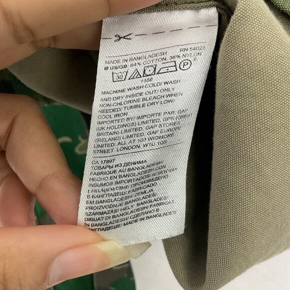 Banana Republic Men’s XS Green Camo Army Military Button-Up Jacket Cotton Blend - Picture 5 of 6